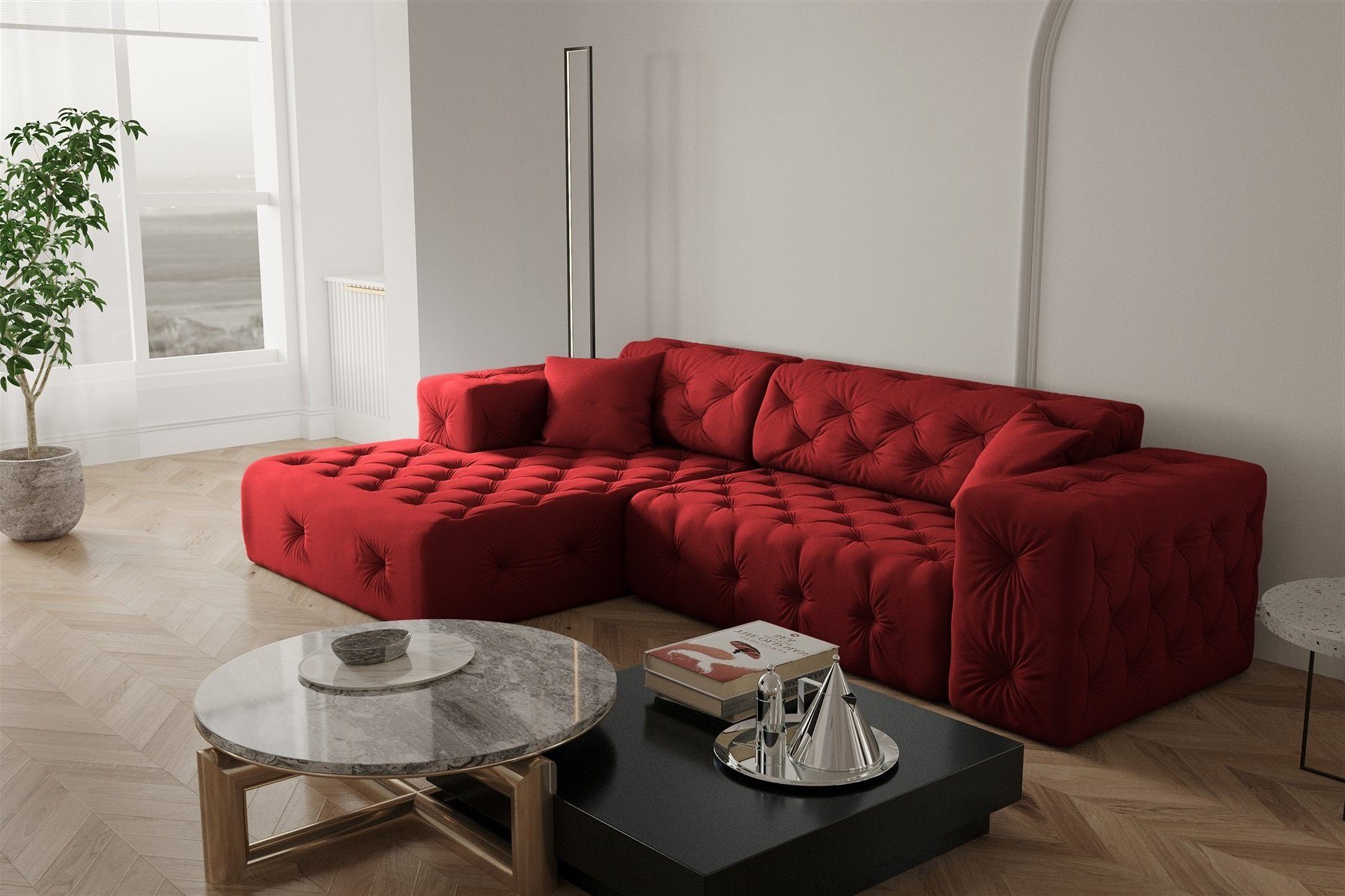 Fun Möbel Ecksofa Ecksofa Designersofa CHANTAL günstig online kaufen