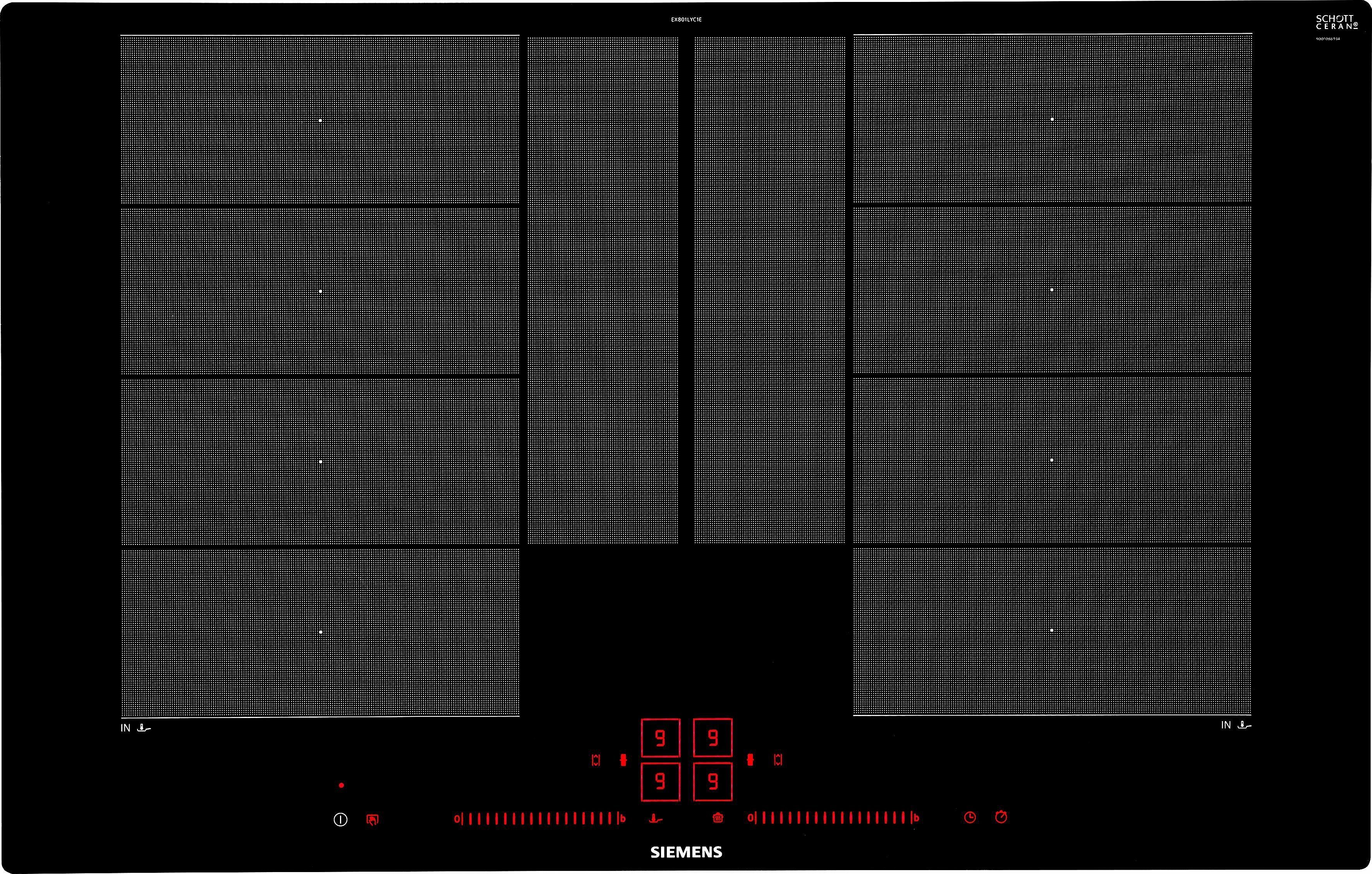 SIEMENS Flex-Induktions-Kochfeld iQ700 EX801LYC1E, mit powerMove Plus