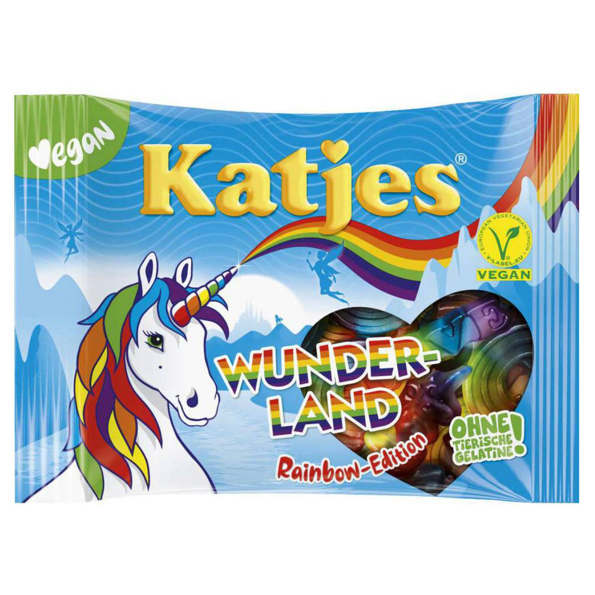 KATJES Süßigkeit, Katjes Wunderland Rainbow Edition veganer Fruchtgummi 175 g
