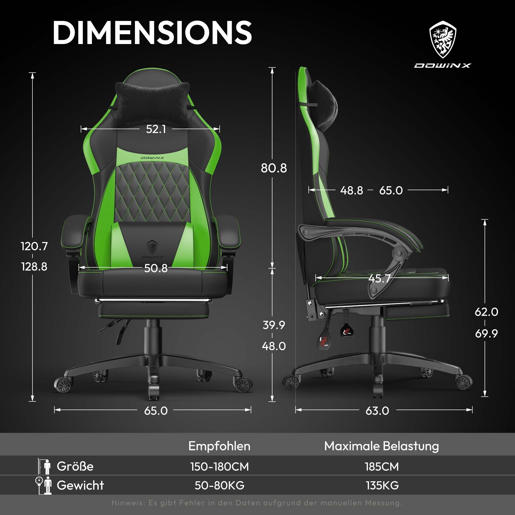 Dowinx Gaming-Stuhl Premium Gaming-Sessel, Ergonomischer Rennstuhl günstig online kaufen