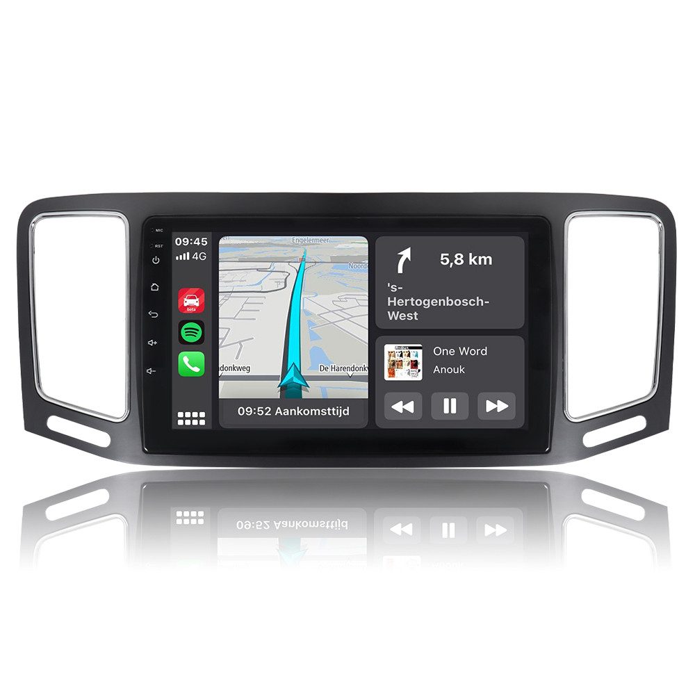 A-Sure 8-Core 4-Core Android 15 Carplay Navi Für VW Sharan 7N Seat Alhambra Autoradio (DSP, RDS, Digitalradio (DAB), USB)