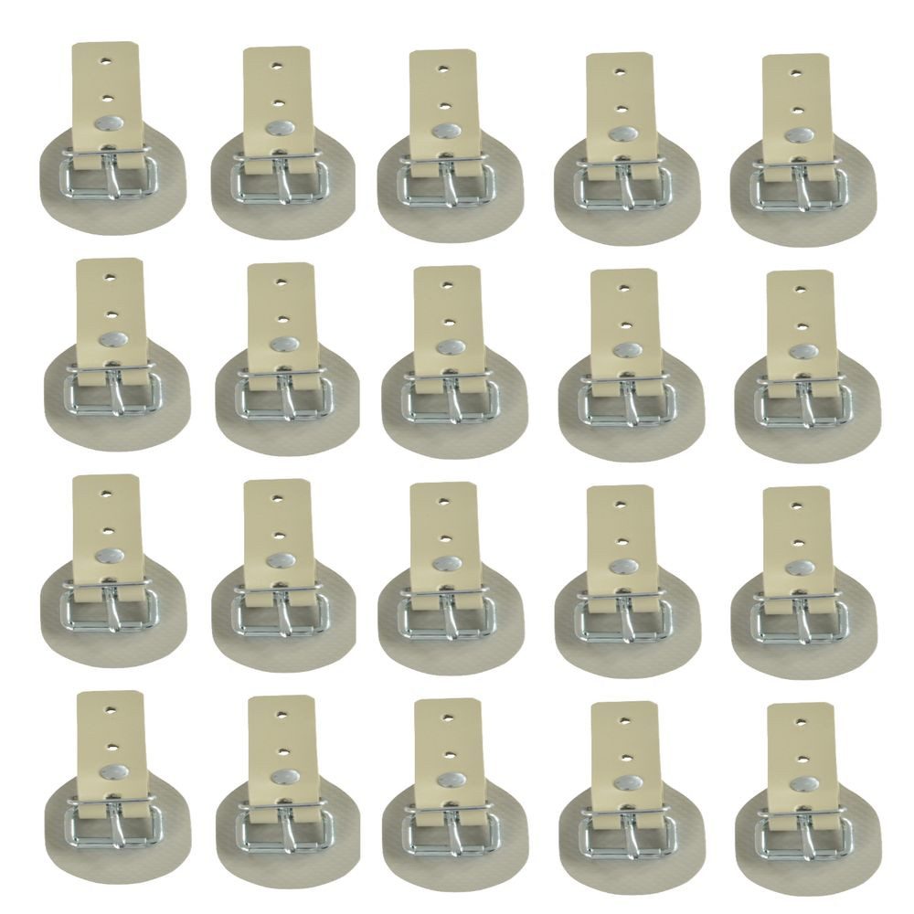 Miederhoff Anhänger 20x Schnallkappe mit Rollschnalle und Scheuerunterlage, beige, Vers. 1