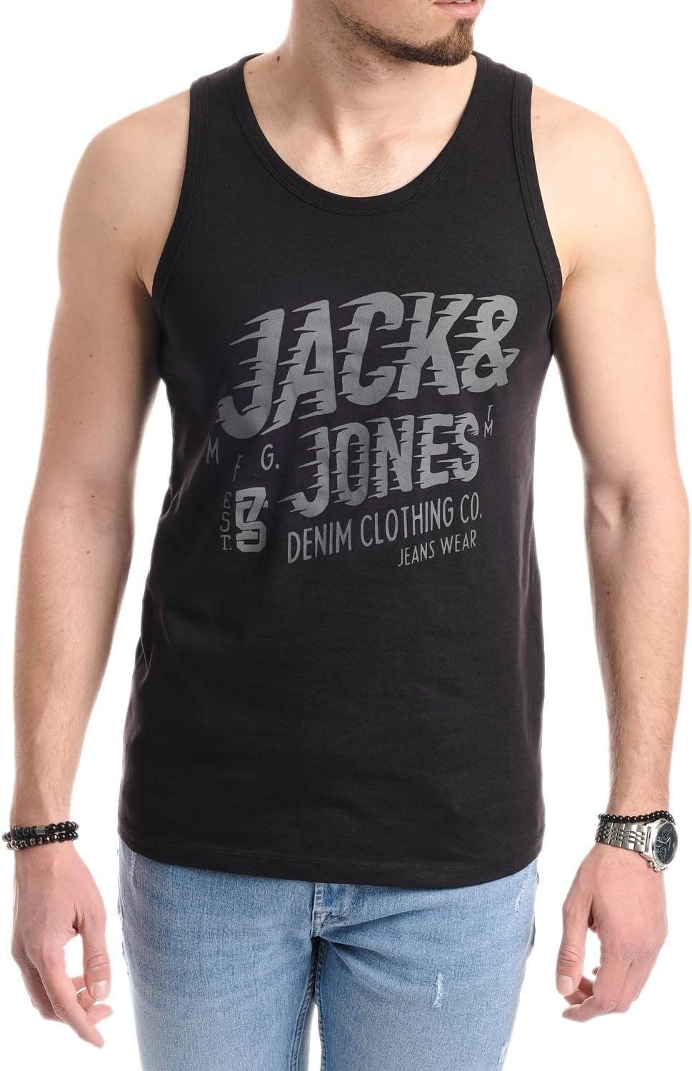 Jack & Jones Tanktop Bedrucktes Shirt aus Baumwolle (2er-Pack) mit Print – Bild 2 von 5
