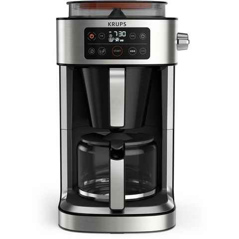 Krups Filterkaffeemaschine KM760D Aroma Partner, 1,25l Kaffeekanne, integrierte Kaffee-Vorratsbox für bis zu 400 g frischen Kaffee