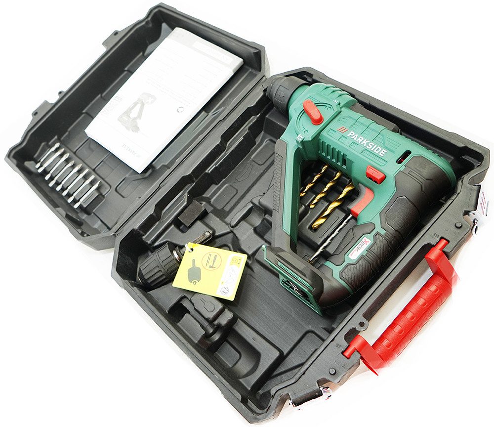 Parkside Akku-Bohrhammer 20V PABH 20-Li D4 Bohr Hammer Akkubohrer, 20 V