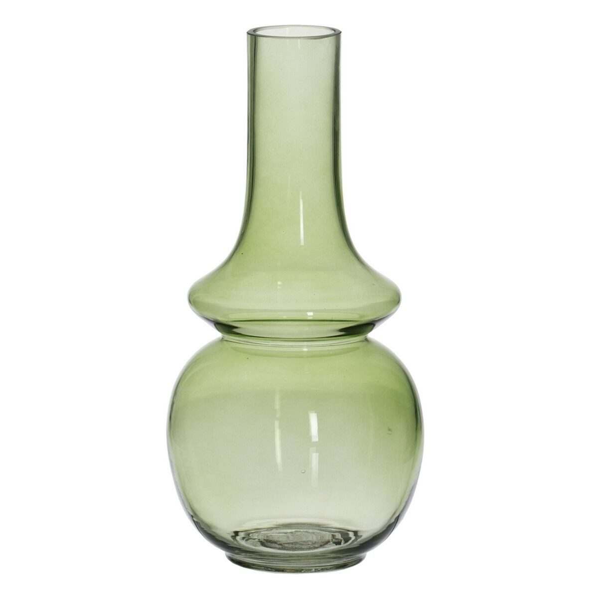 Bigbuy Dekovase Vase grün Kristall 12,5 x 12,5 x 26 cm