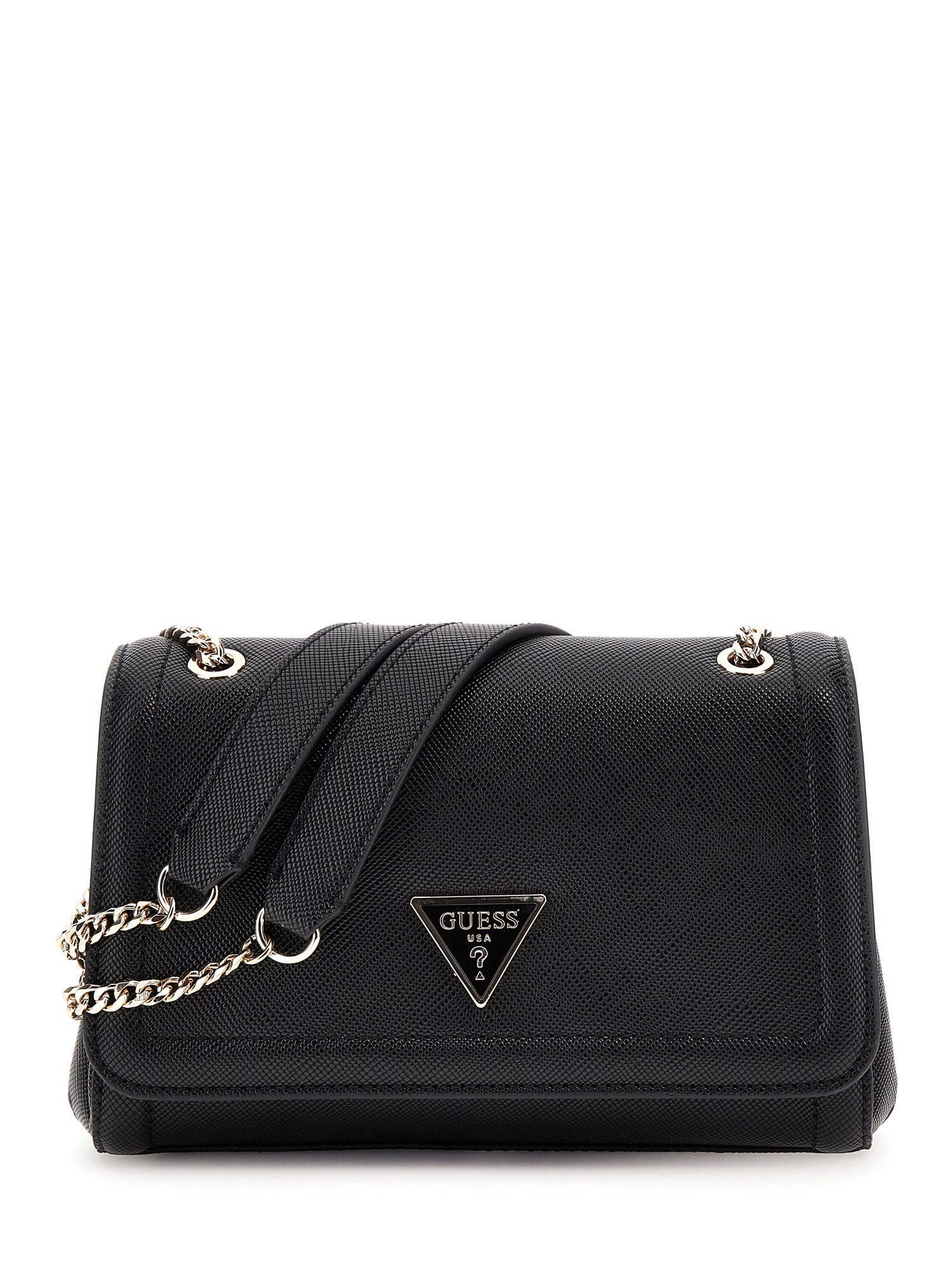 Guess Umhängetasche NOELLE II CNVRTBLE XBODY FLAP, Damen Abendtasche, Handtasche mit Zierkette