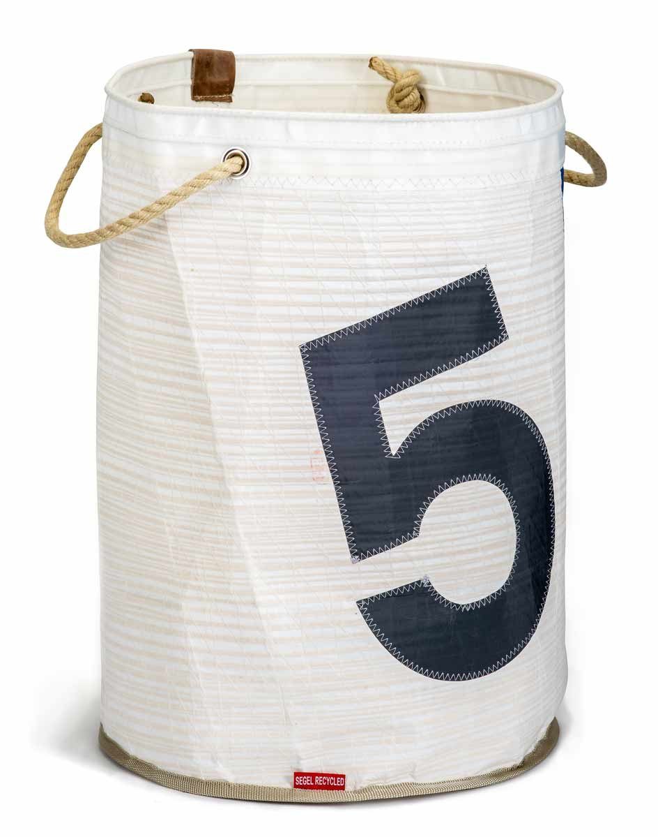 360Grad Wäschekorb Wäschekorb Pütz aus Segeltuch Zahl grau | Wäschekörbe