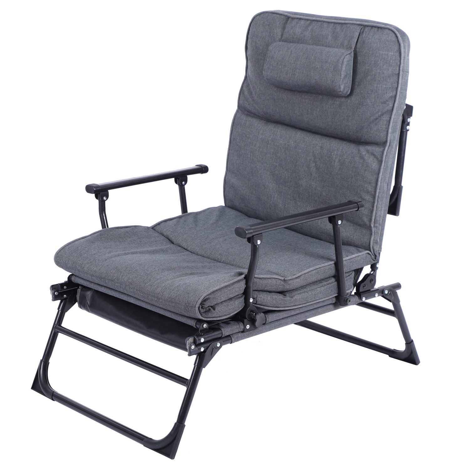 Linder Exclusiv GmbH Gartenliege 2 in 1: Liege und Sessel Relaxliege Relaxsessel Sonnenliege, multifunktional: schnell umgebaut