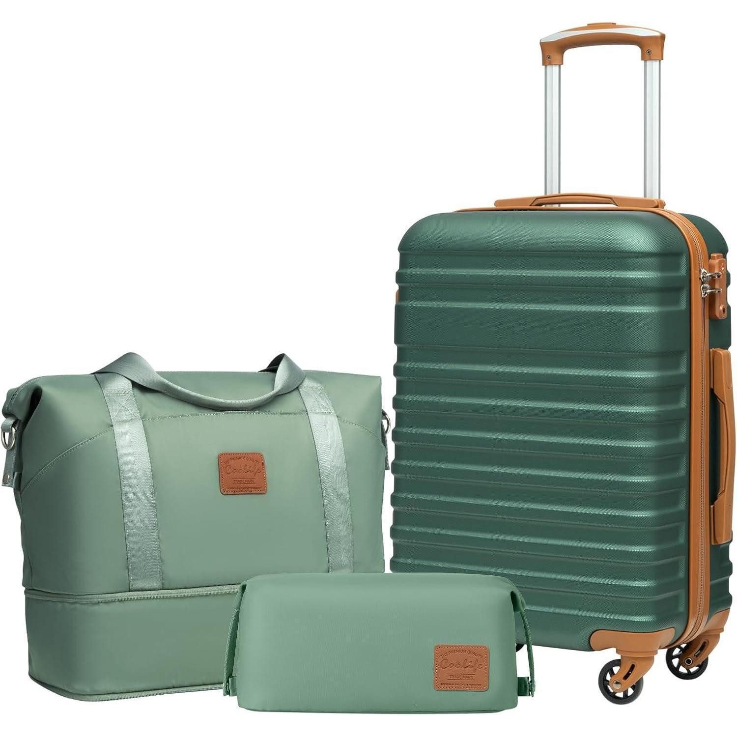 Trolleyset Hartschalen Koffer Trolley Set 4 Rollen TSA-Schloss 3tlg