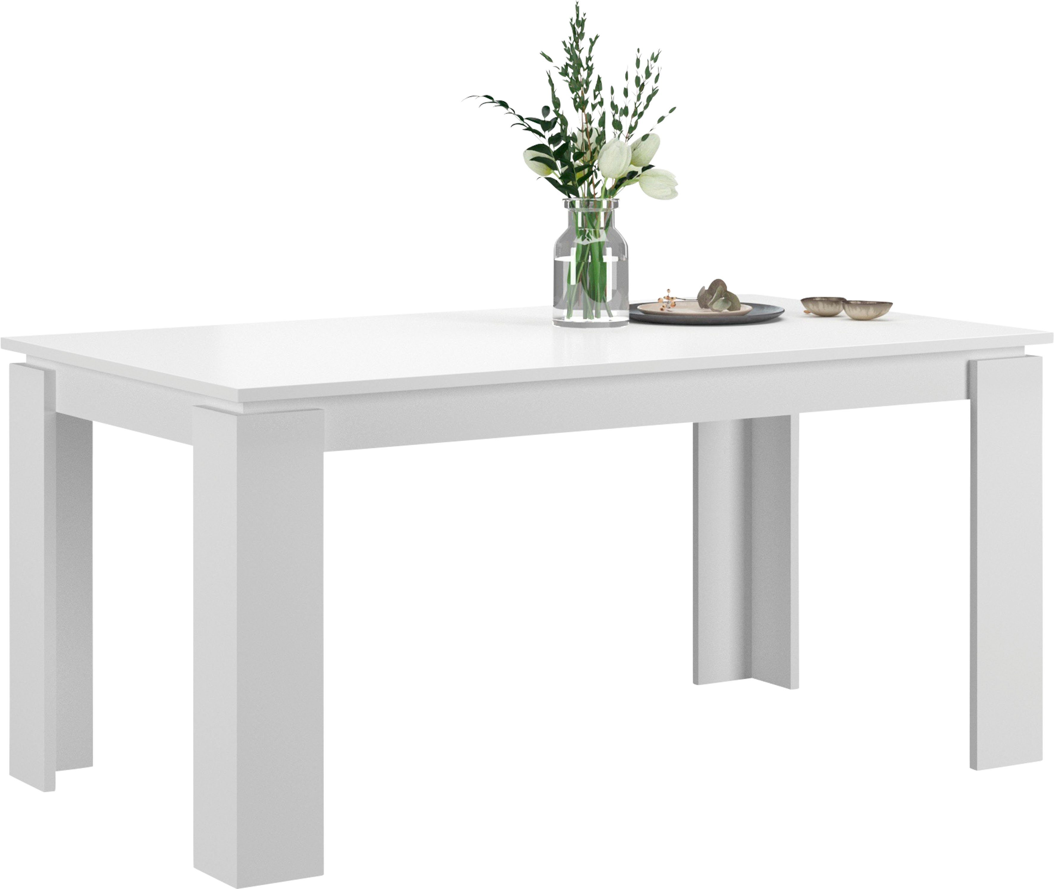 Home affaire Esstisch Kalmar, rechteckig, 160 cm ausziehbar auf 200 cm, inkl. Einlegeplatte, Esszimmertisch, Tisch, Küchentisch, dining table
