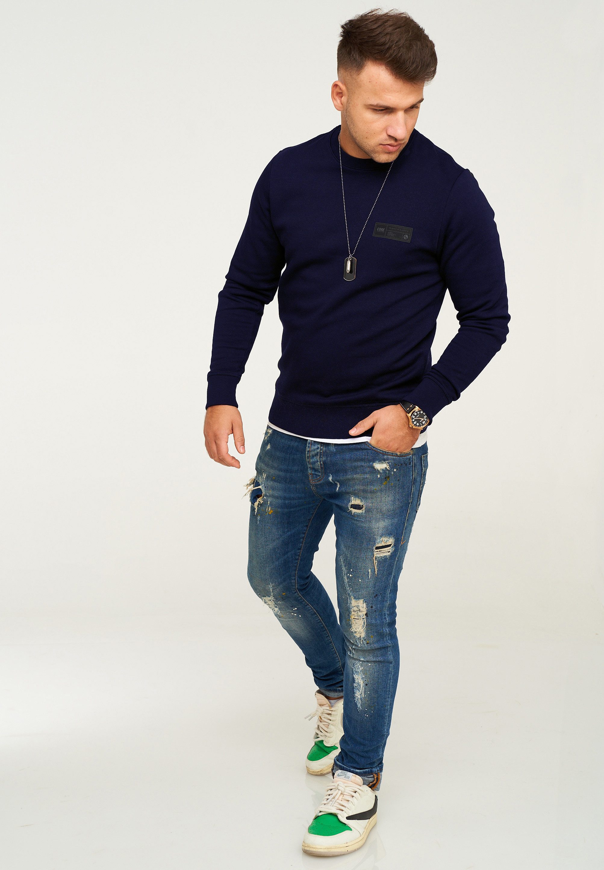 Jack & Jones Sweatshirt POPS SWEAT CREW NECK Sweatpullover Casual Basic Shi günstig online kaufen