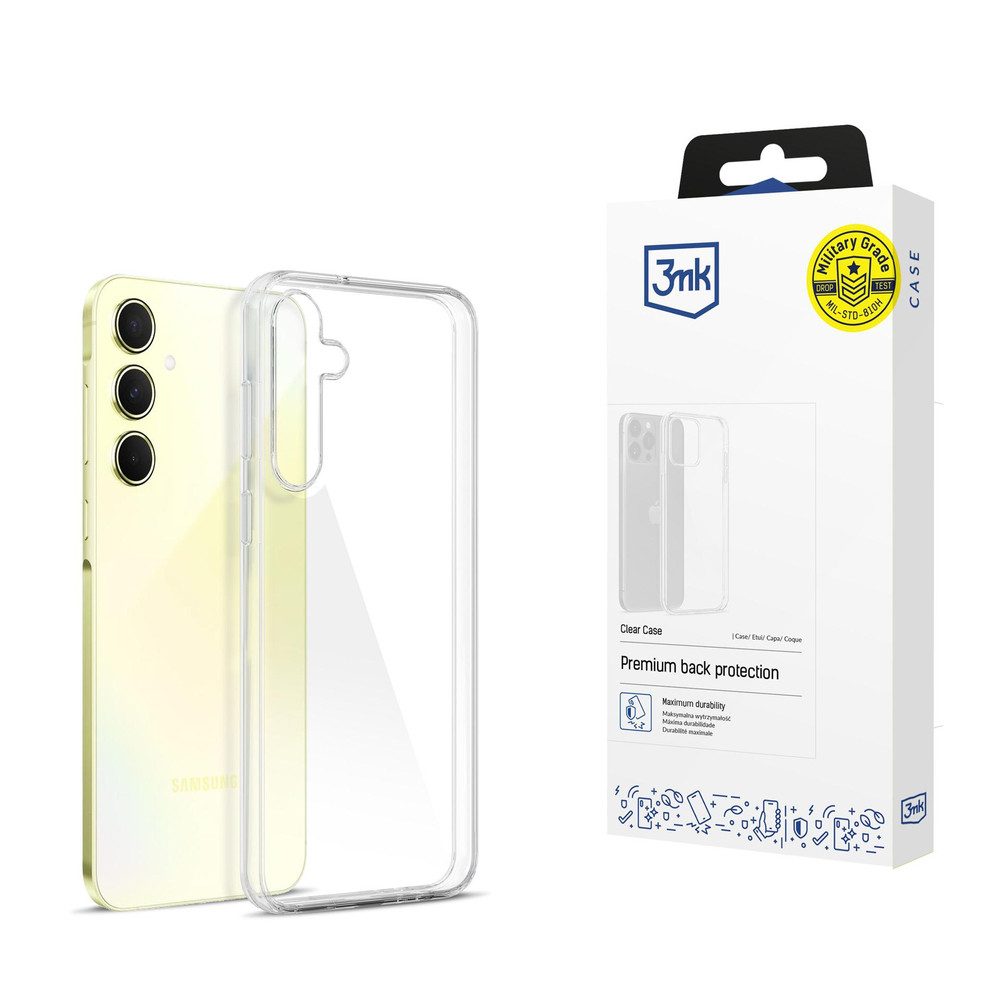 3MK Smartphone-Hülle Schutzhülle Handyhülle Smartphone-Hülle, transparent, Kameraschutz, sturzgeprüft, dünn