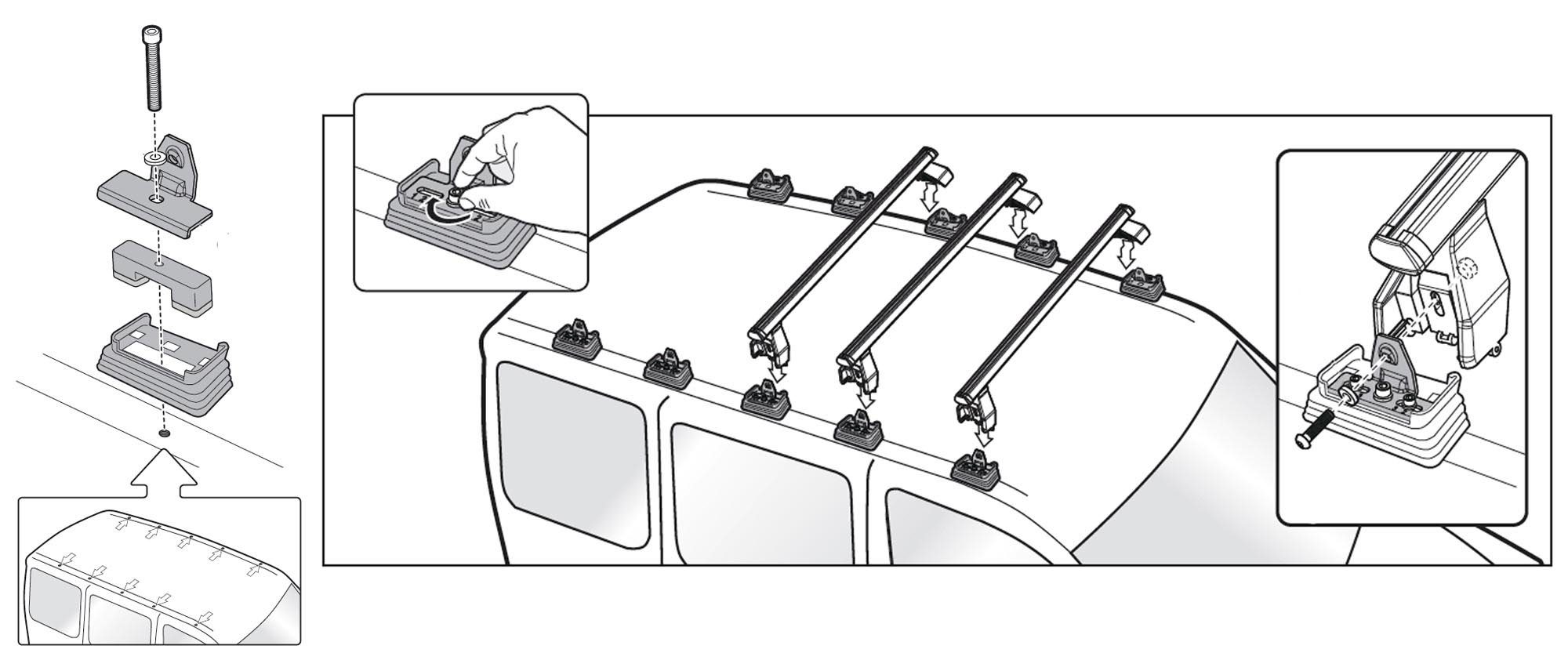 VDP Dachbox, (für Dodge Journey 5 abschließbar weiss 460Ltr 5 (Kombi Dachträger 2008-2011 Dodge 2008-2011), Dachbox Tema (Kombi Türer) kompatibel + VDPMAA460 Türer) Journey mit Menabo Stahl