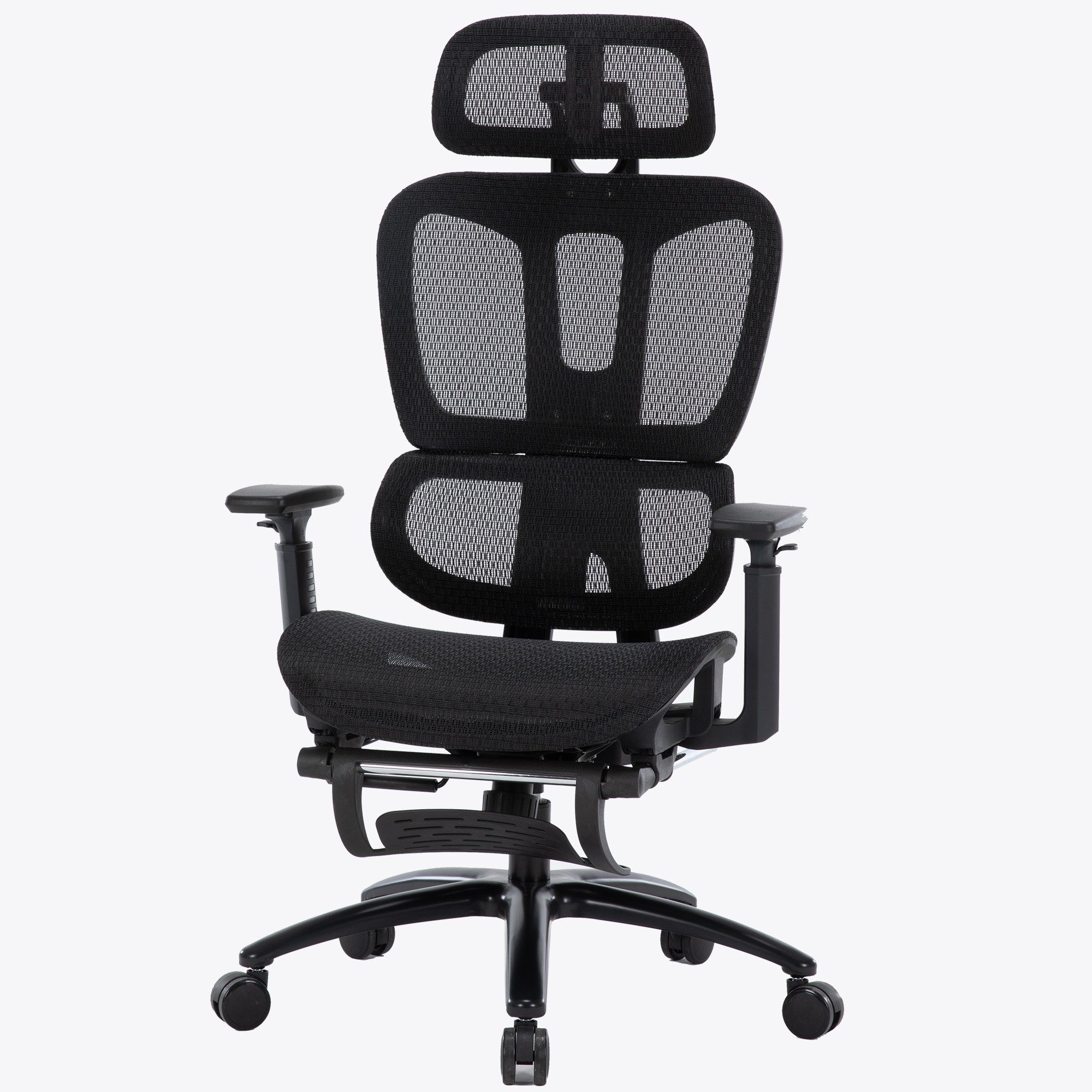 TRISENS Drehstuhl Pasquale (1 Stück), Drehstuhl mit Lordosen- und Fußstütze in ergonomischem Mesh-Design