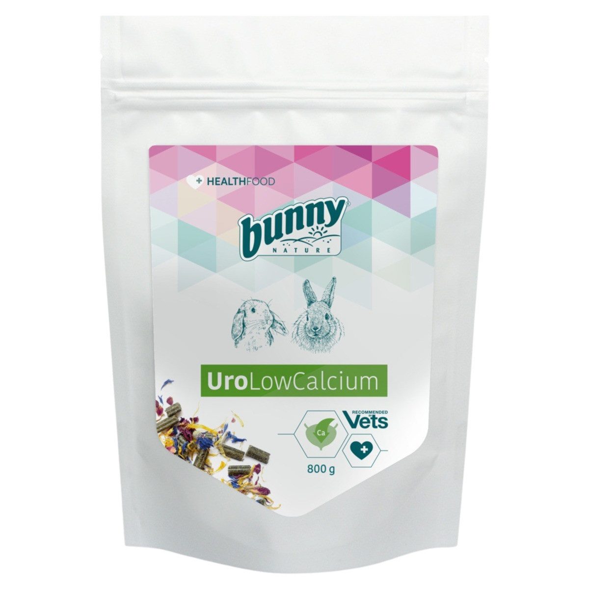 Bunny Nature Health UroLowCalcium 800 g, Trockenfutter für: Kleintier