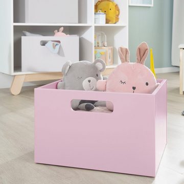 roba® Aufbewahrungsbox rosa, aus Holz; Organizer für Spielzeug