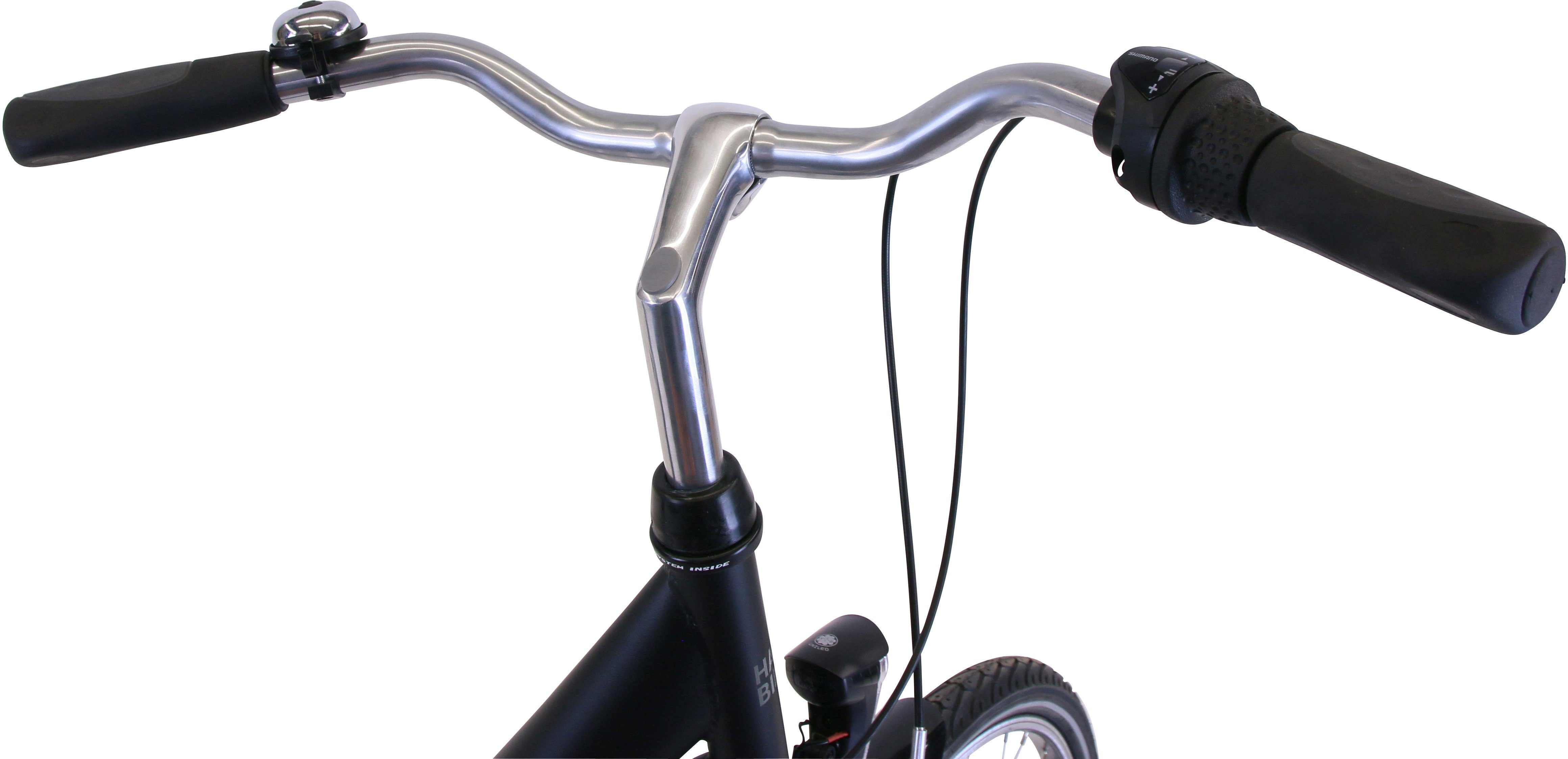 HAWK Bikes Cityrad Black, Shimano Premium City Nexus 3 Gang Wave Schaltwerk HAWK