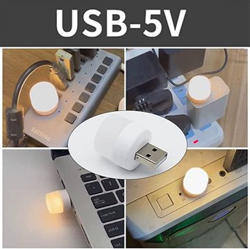 XDOVET Nachtlicht Mini Nachtlichter,USB-Lichter bei Nacht,(weißes Licht) Mini-LED-Lampe,ohne Lichtsensor,Stecker,kompakt, ideal für Schlafzimmer, Badezimmer