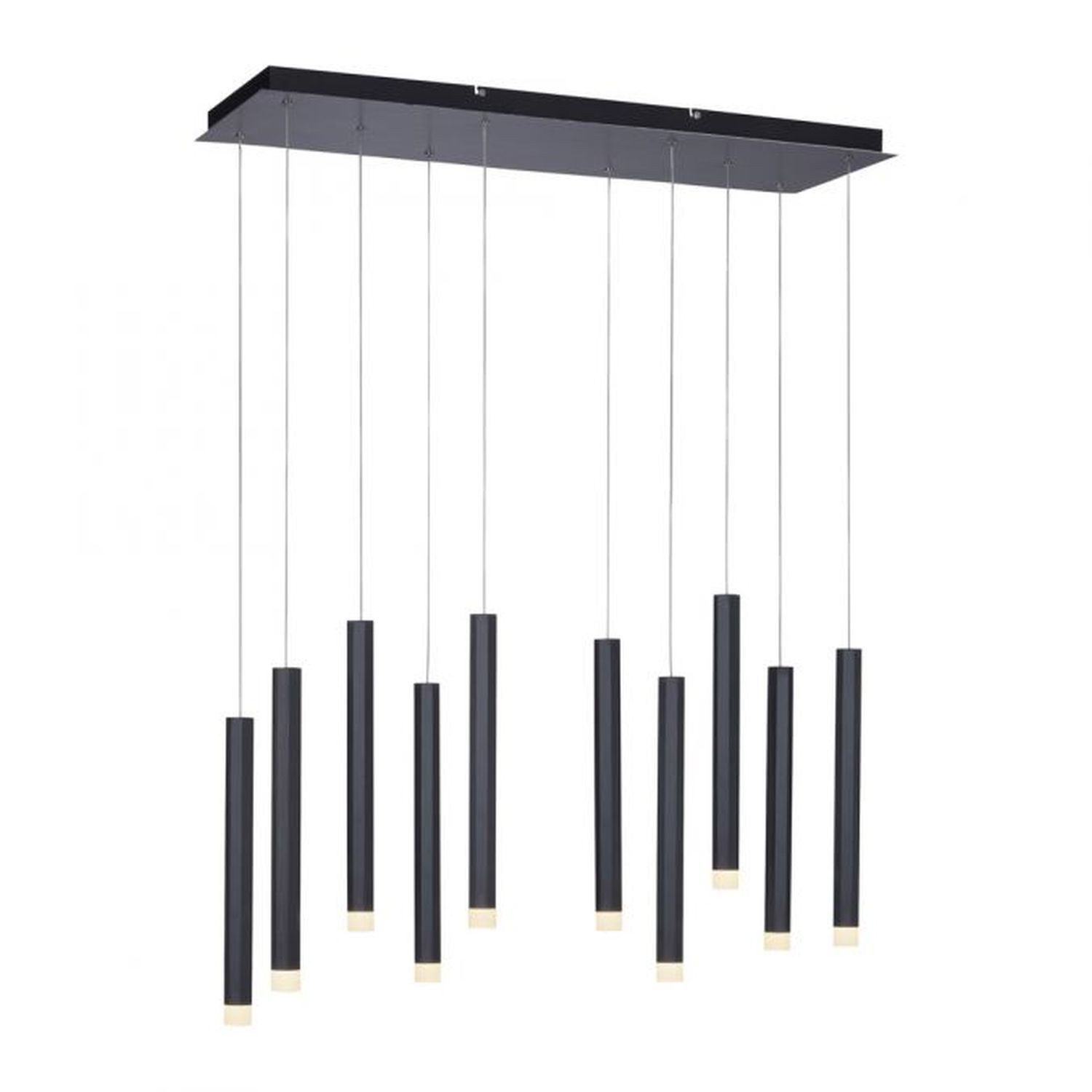 Licht-Erlebnisse Pendelleuchte SYLWIN, LED fest integriert, Warmweiß, LED Metall H: max. 120 cm Schwarz eckig 3000 K warmweißes Licht