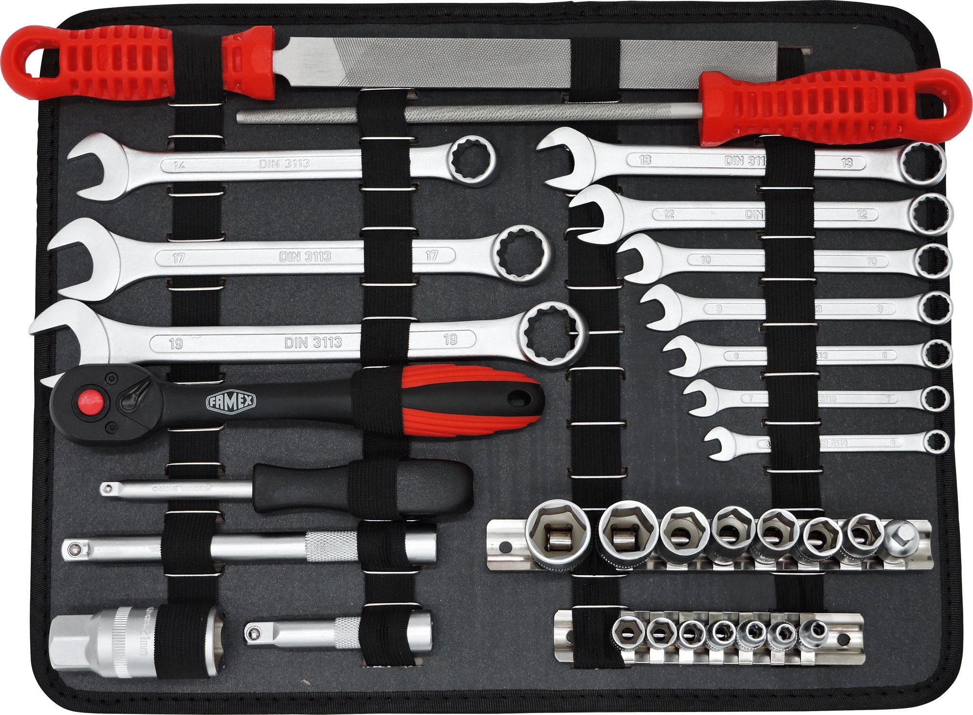 164-St), abschließbar Satz, FAMEX Werkzeugset mit (Werkzeug Werkzeug, gefüllt 745-48 Werkzeugkoffer