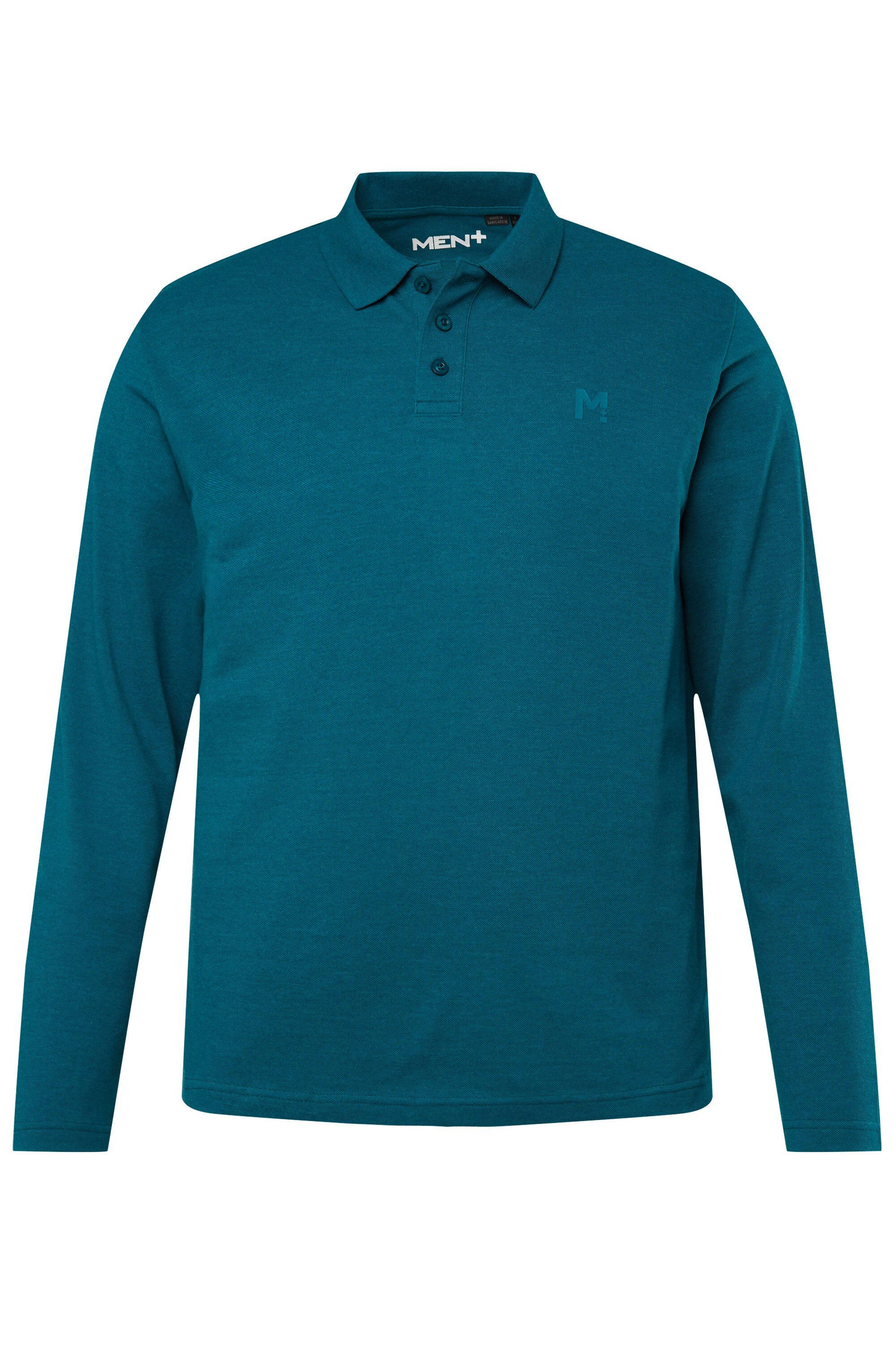 Men Plus Poloshirt Men+ Poloshirt Basic Piqué Langarm bis 8 XL günstig online kaufen