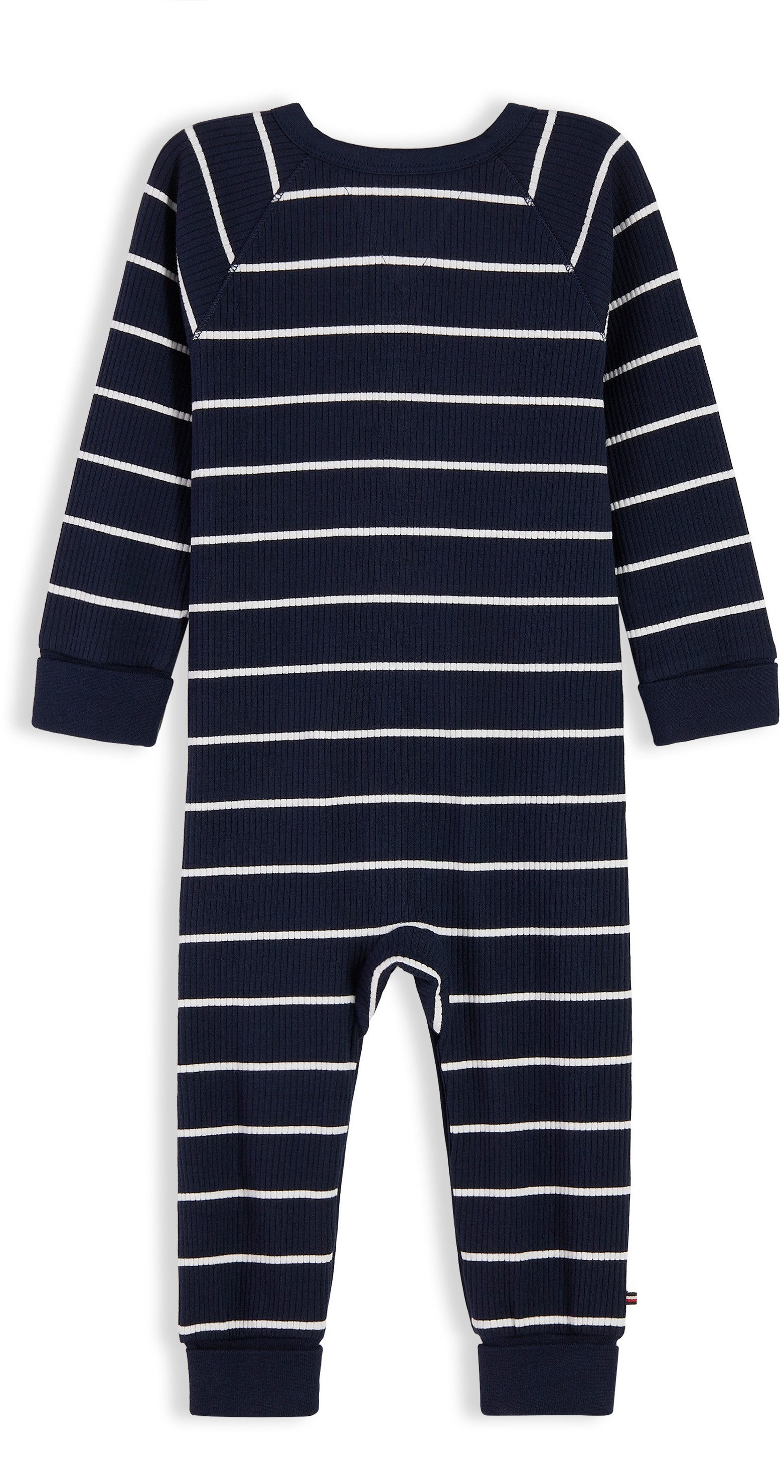 Tommy Hilfiger Strampler COVERALL mit V-Ausschnitt, Druckknöpfe, Baumwollmischung – Bild 2 von 4