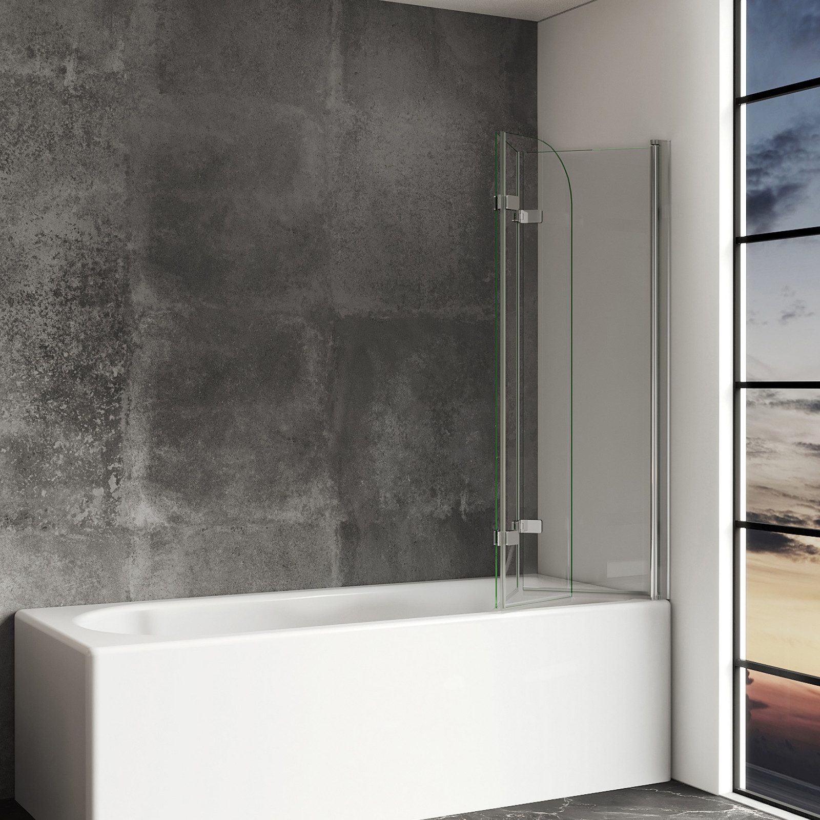 IMPTS Badewannenaufsatz Duschwand für Badewanne Badewannenfaltwand günstig online kaufen