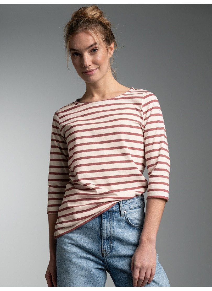 T-Shirt TRIGEMA 3/4 Arm T Shirt mit Ringelmuster "Sail"