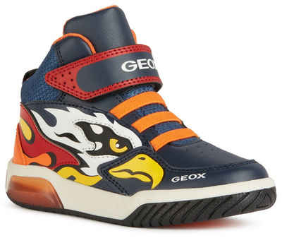 Geox Blinkschuh J INEK BOY Sneaker mit Blinkfunktion, Freizeitschuh, Halbschuh, Schnürschuh
