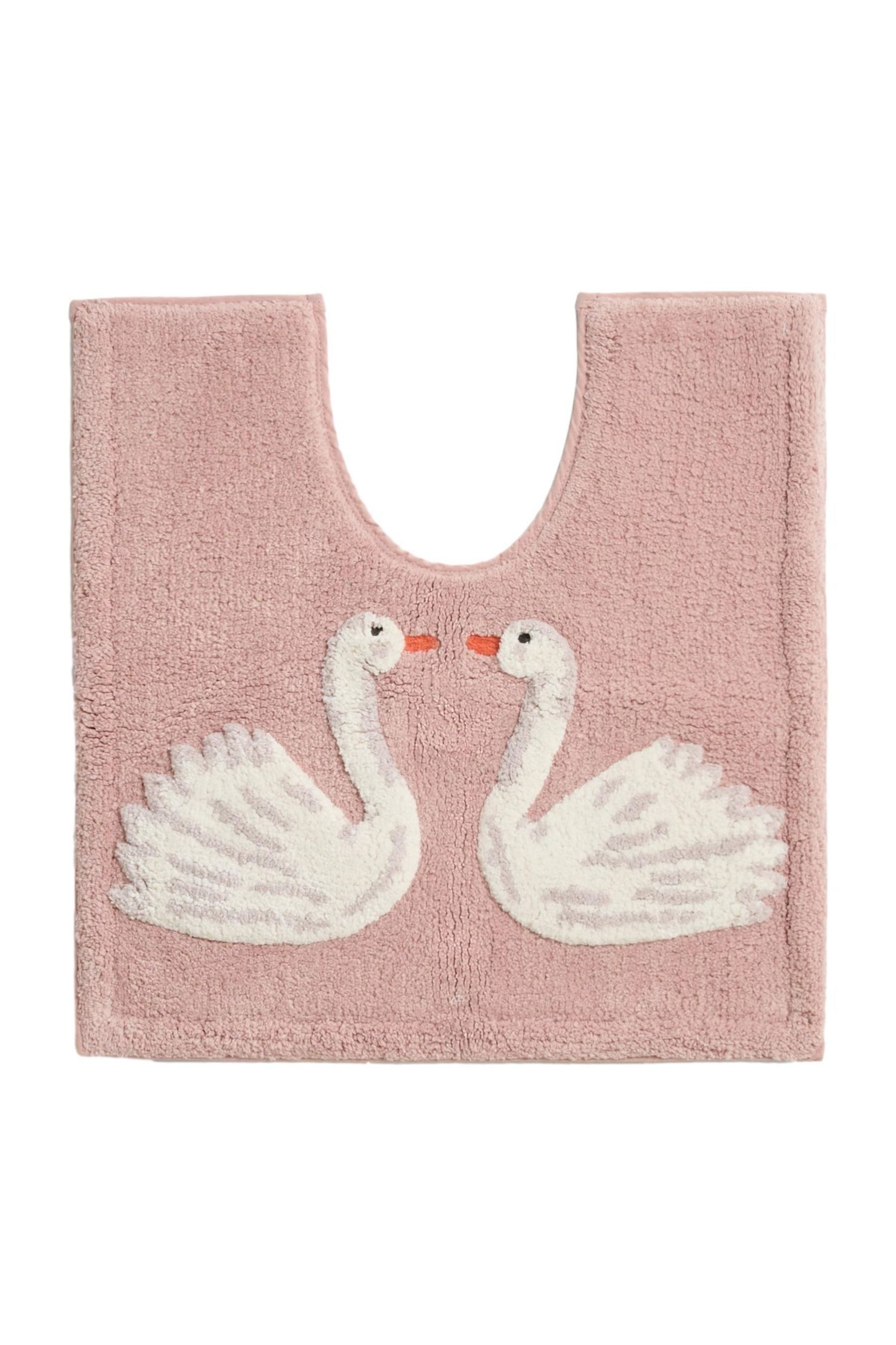 Next Badematte WC-Vorleger aus 100 % Baumwolle, Schwanenmuster, Höhe 50 mm, günstig online kaufen