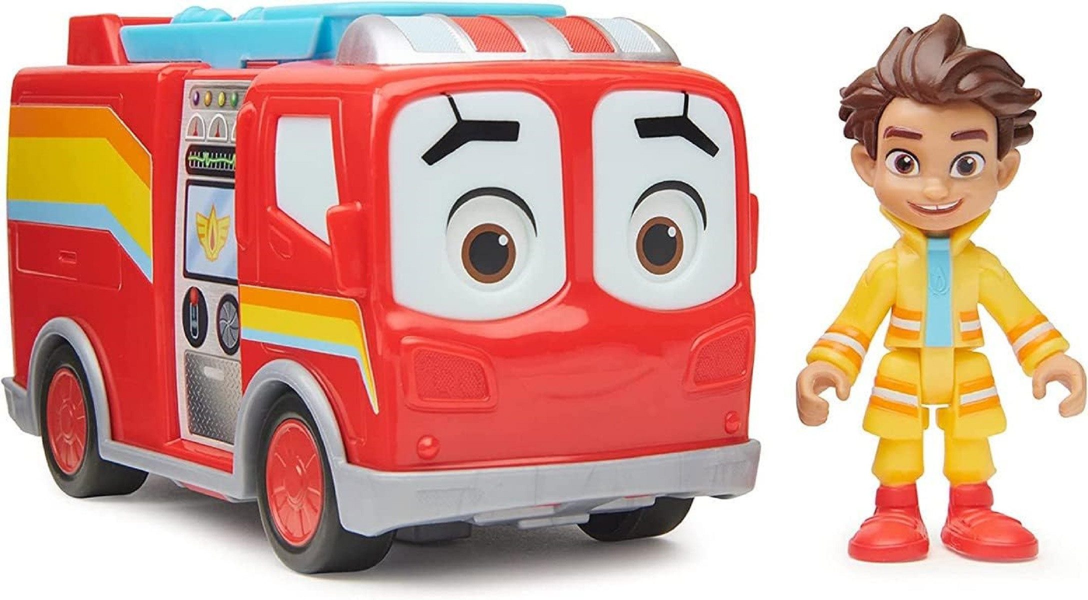 Disney Spielzeug-Auto Junior Firebuds – Bo und Flash Actionfigur mit Feuerwehrauto, (2-tlg)