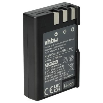 vhbw kompatibel mit Nikon D3000, D40, D40x, D5000, D60 Kamera-Akku Li-Ion 900 mAh (7,2 V)
