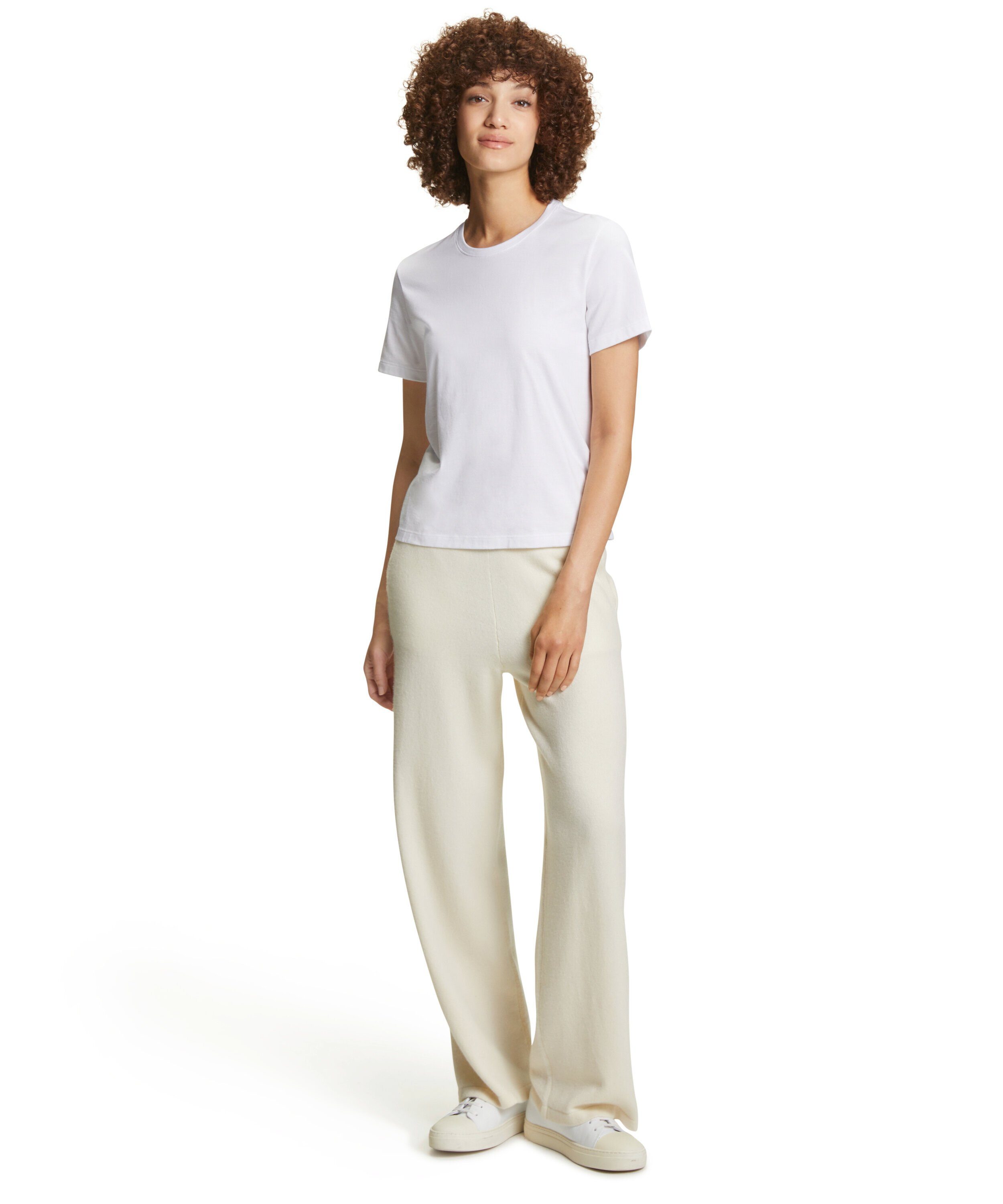 Pima-Baumwolle aus T-Shirt white (1-tlg) FALKE (2000) hochwertiger