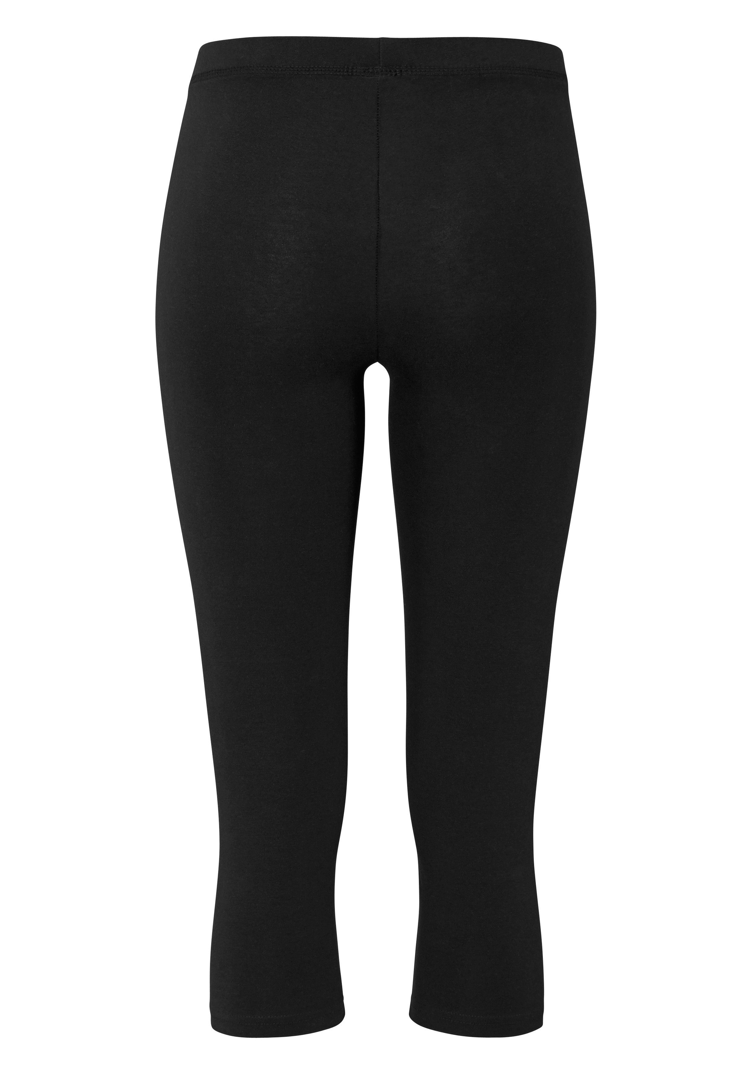 Melrose Leggings (Packung, 2er-Pack) Weicher Stretch mit Gummibund. Lang und 3/4 im Doppelpack