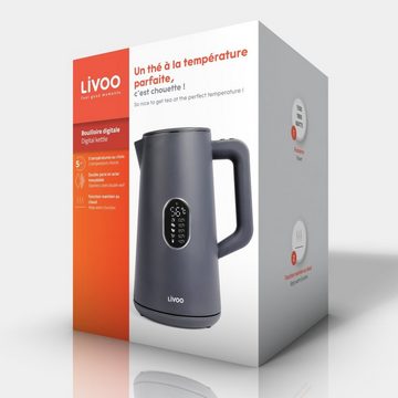 LIVOO Wasserkocher LIVOO Wasserkocher 1,5 L Temperaturanzeige Warmhaltefunktion 1800 W