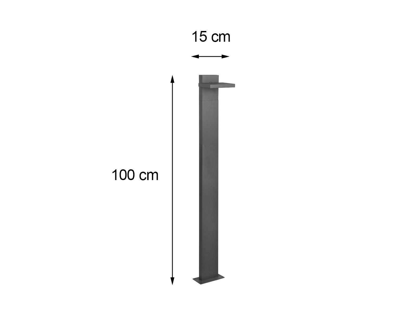TRIO Leuchten LED Pollerleuchte, LED fest integriert, Warmweiß, 2er-Set Wegeleuchten Anthrazit 100cm, Garten-Wegbeleuchtung beleuchten