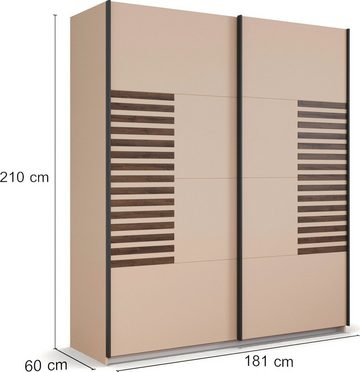 rauch Schwebetürenschrank Barea in moderner Lamellen-Optik