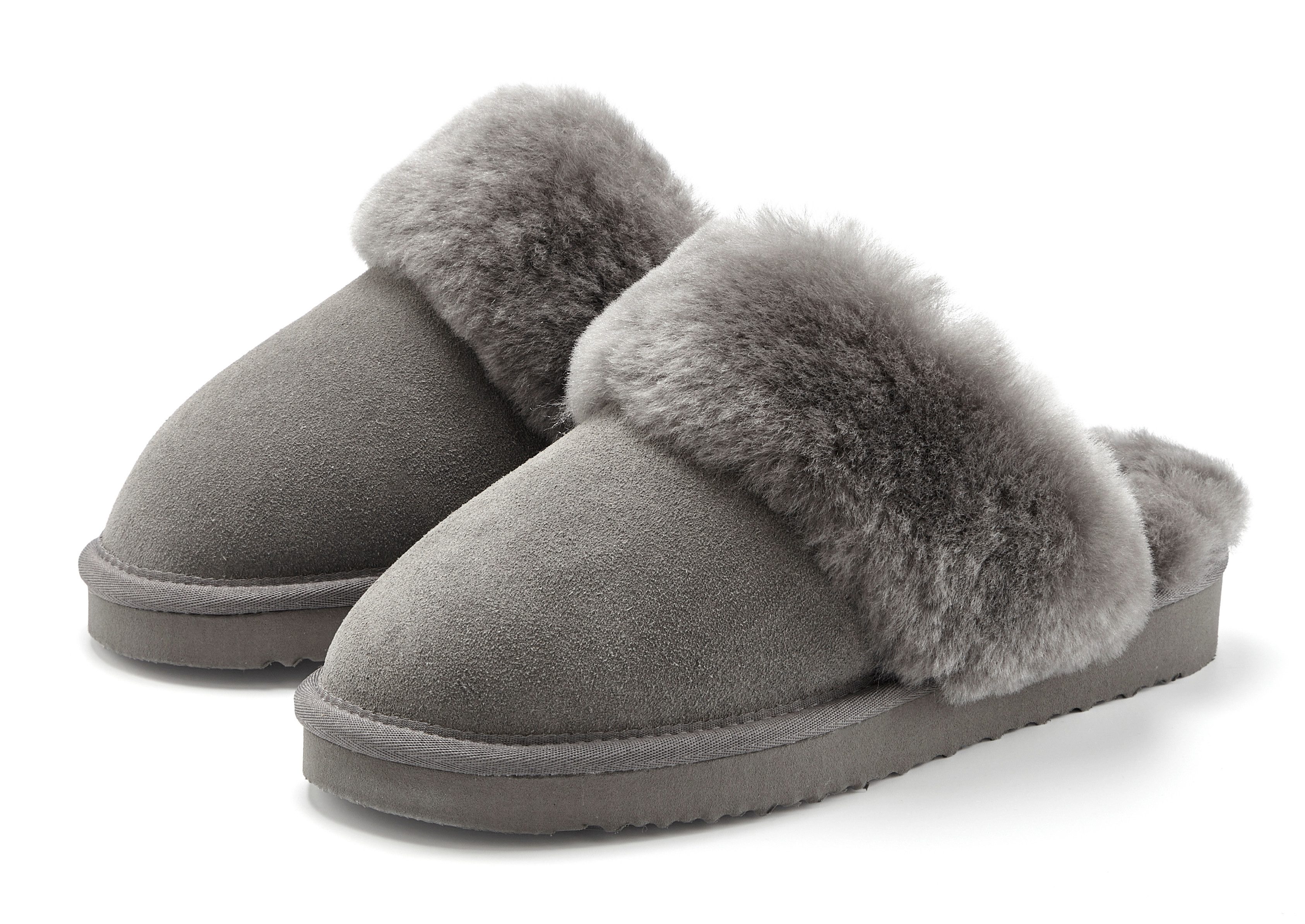 Vivance Шлепанцы, Clogs, Schlappen, Pantolette, Hausschuh mit Warmfutter aus Leder