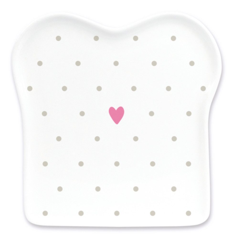 Grafik Werkstatt Toastständer Grafik-Werkstatt Toast-Teller mit Spruch, Porzellan, lebensmittelecht, spülmaschinengeeignet