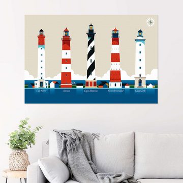 Posterlounge Wandfolie Bo Lundberg, Lighthouse Island, Badezimmer Maritim Grafikdesign