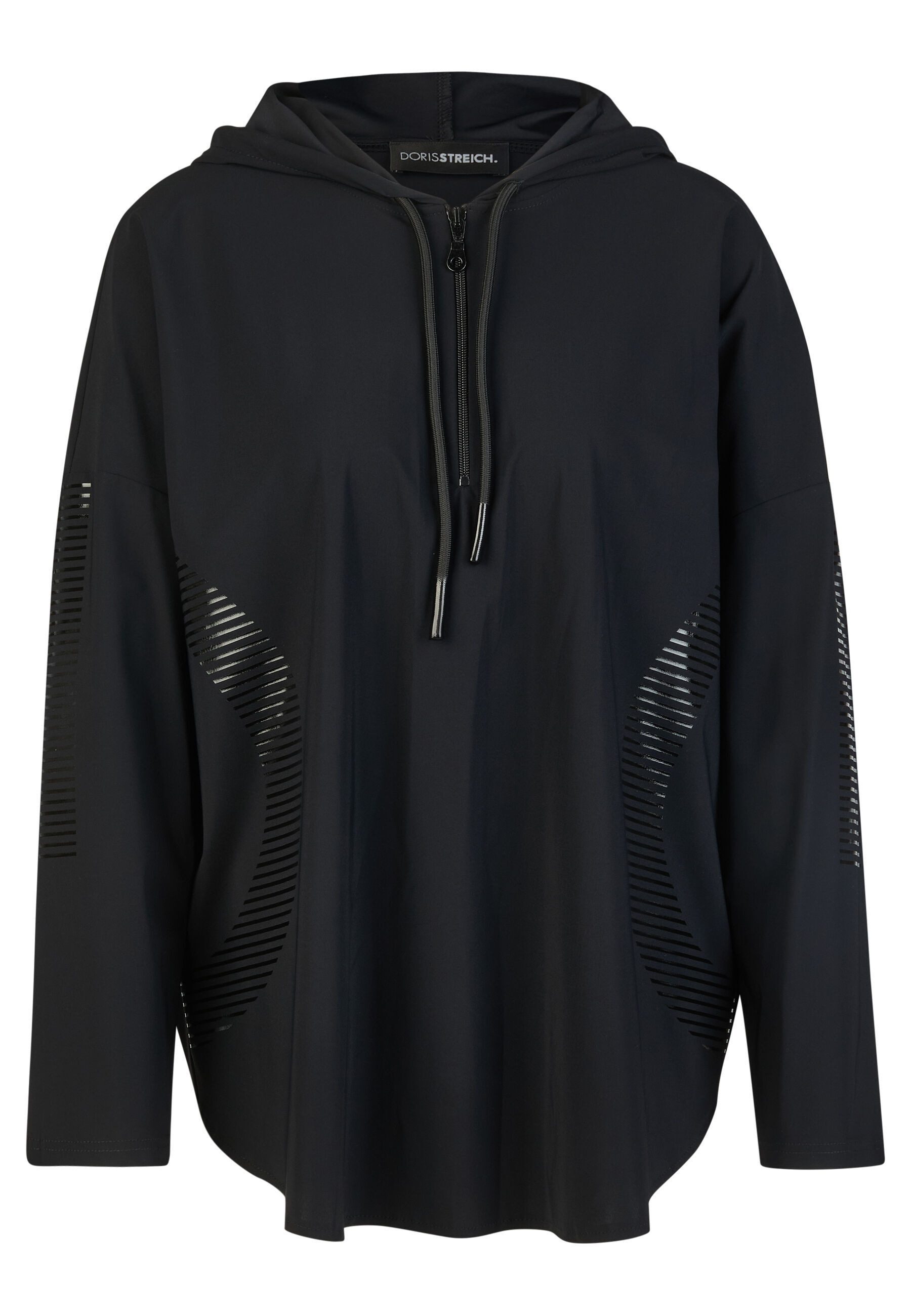 Doris Streich Longshirt (1-tlg) mit Hoodie und Lack-Motiven
