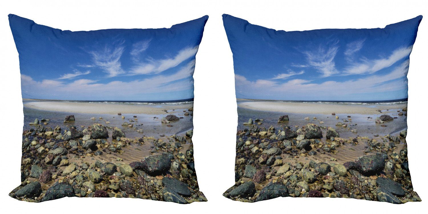 Kissenbezüge Modern Accent Doppelseitiger Digitaldruck, Abakuhaus (2 Stück), Massachusetts Plum Island Beach