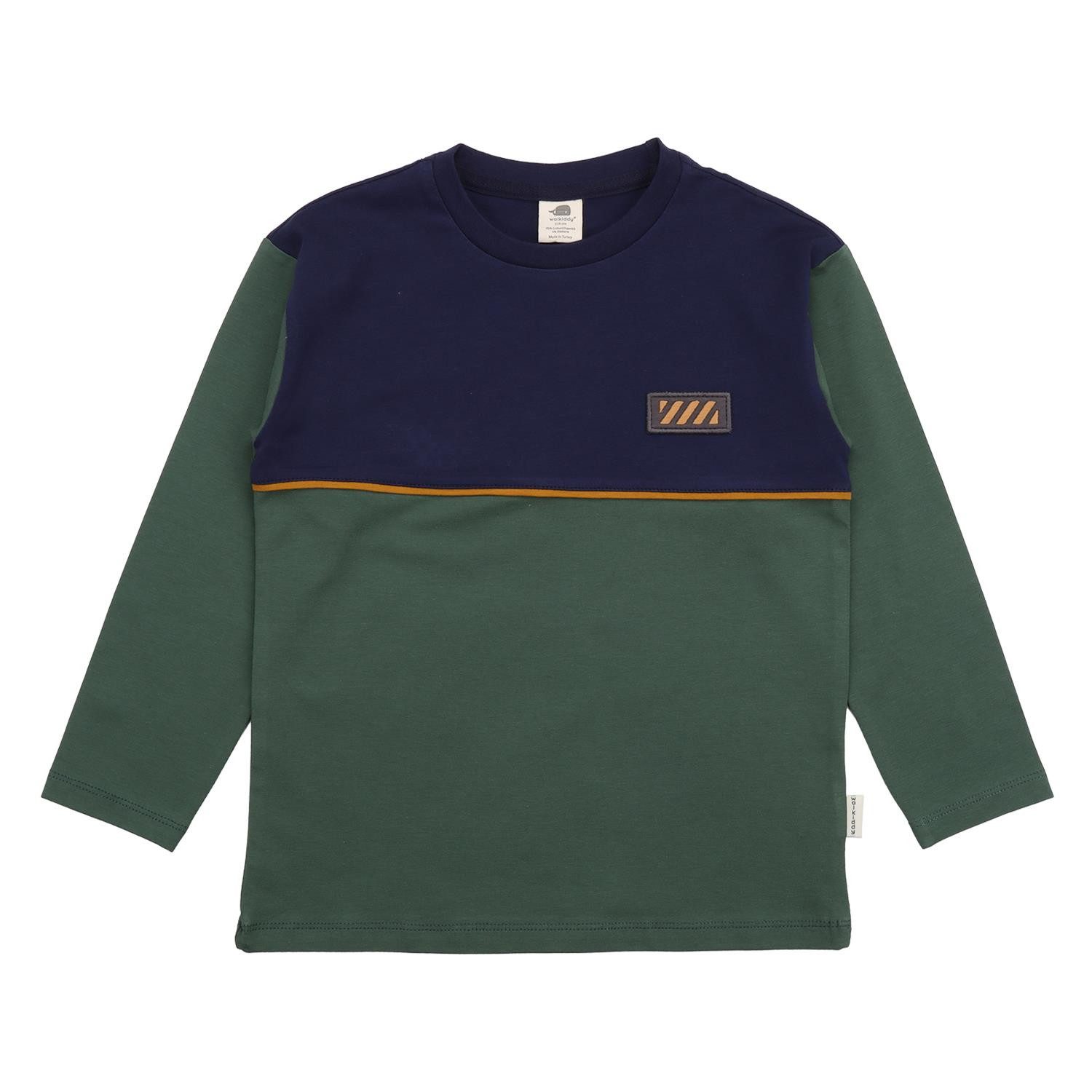 Walkiddy Langarmshirt Walkiddy mit Baggermotiv aus Bio Baumwolle Bio Baumwolle,GOTS,Kinderbekleidung,nachhaltige Klamotten,Langarm