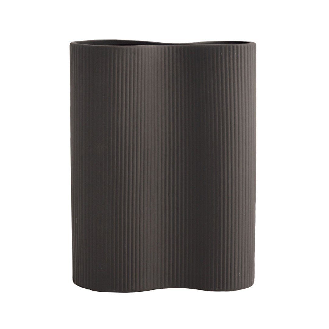 Dekovase Skandi Vase, Storefactory Dekovase Bunn anthrazit grau, Dekovase, Tischvase, Dekoration
