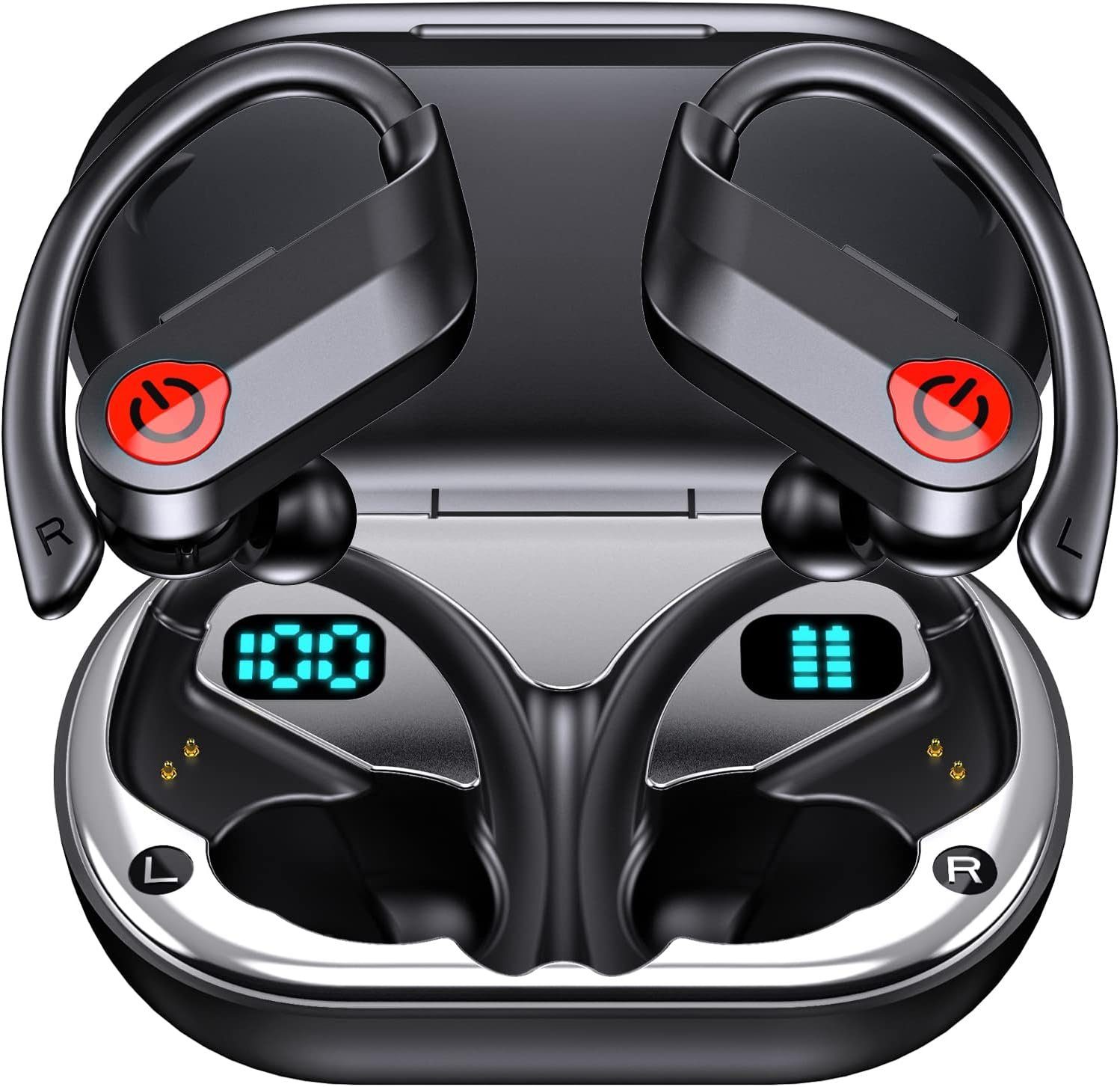 MOUTEN Bluetooth-Sportkopfhörer, Bluetooth 5.3, mit Mikrofon Bluetooth-Kopfhörer