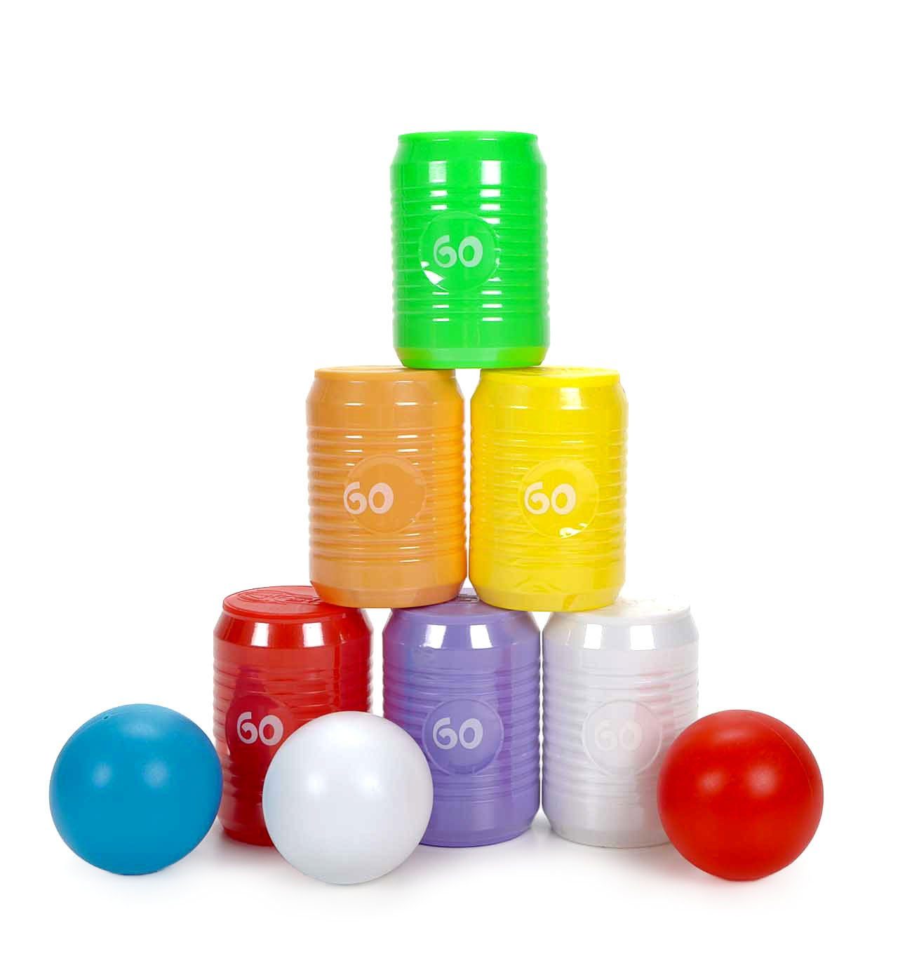 Eddy Toys Spiel Dosenwerfen, Wurfspiel, Dosen-Wurfspiel