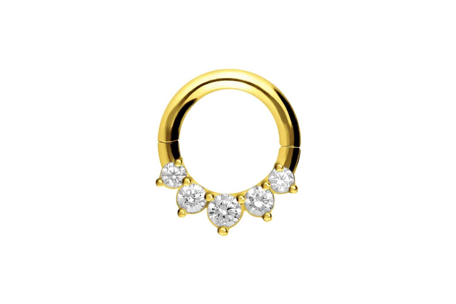 PIERCINGLINE Piercing-Set 18 Karat Gold Segmentring günstig online kaufen