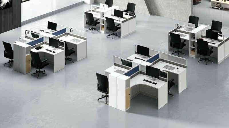 JVmoebel Schreibtisch, Schreibtisch 4er Bürotisch Tisch Arbeitstisch Möbel Counter