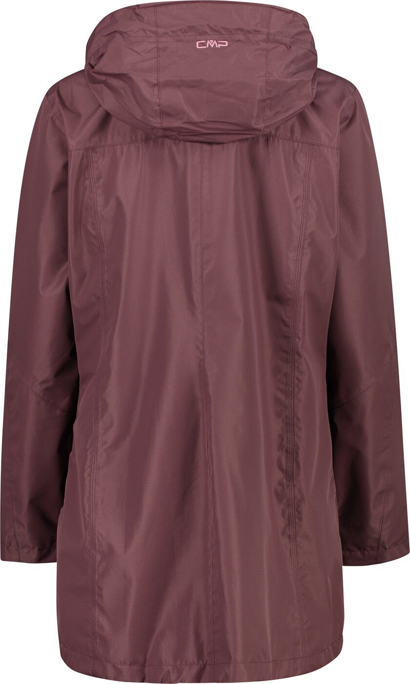 CMP Regenjacke WOMAN JACKET SNAPS HOOD PLUM